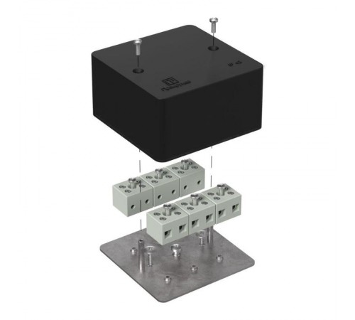 Коробка огнестойкая для кабель-канала 40-0460-FR6.0-12 Е15-Е120 RAL9005 85х85х45 (44 шт/кор) черная  40-0460-9005-FR6.0-12  Промрукав
