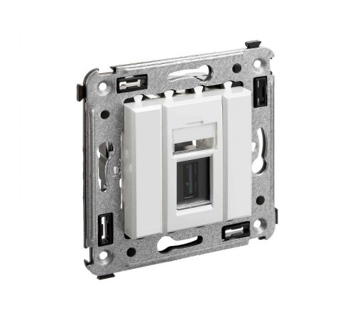 USB 3.0 розетка одинарная в стену, тип А-А, "Avanti", "Белое облако"  4400303  DKC