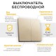 Выключатель дистанционного управления 230V 500W двухклавишный, TM82, золото  41726  FERON