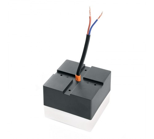 Светильник стыкующий квадрат для линейной системы 3W 300Lm 6500K, пластик, черный 50*50*55мм AL4021  41689  FERON