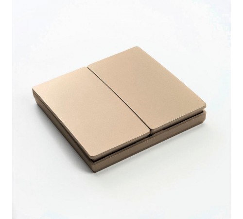 Выключатель дистанционного управления 230V 500W двухклавишный, TM82, золото  41726  FERON