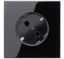 Штепсельная розетка SCHUKO 16A, 250V~ с поворотом на 45°; чёрная  LS520-45SW  Jung