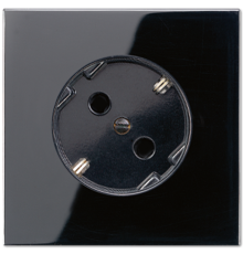 Штепсельная розетка SCHUKO 16A, 250V~ с поворотом на 45°; чёрная  LS520-45SW  Jung