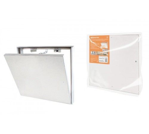 Люк под плитку, алюминиевый, съемный, нажимной, ограничитель-цепочка, 500х400,  SQ1807-0610  TDM