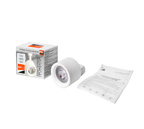 Светильник светодиодный трековый однофазный PTR 0510 10w 4000K 24° WH (белый) IP40  .5035454  JAZZWAY