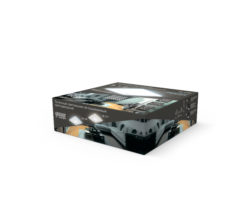 Светильник точечный встраиваемый Backlight BL128 Квадрат. Белый, Gu5.3, 3W, LED 4000K  BL128  Gauss