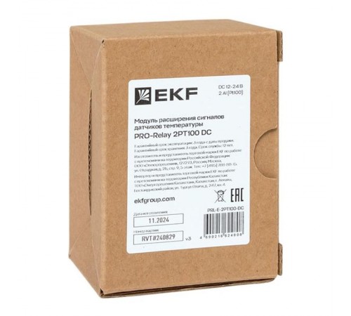 Модуль расширения сигналов датчиков температуры PRO-Relay 2PT100 DC EKF  PRL-E-2PT100-DC  EKF
