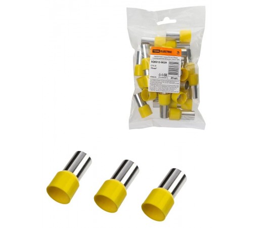 Наконечник-гильза Е70-20 70мм2 с изолированным фланцем (25шт)  SQ0512-0029  TDM