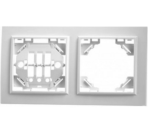 PFR00-9002-01 Рамка 2-местная горизонтальная, серия Эрна, белый  39055  STEKKER