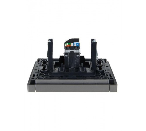 FORTE&PIANO Розетка комп. RJ45 кат.5E FP532 сталь  FP-K10-1-K46  IEK