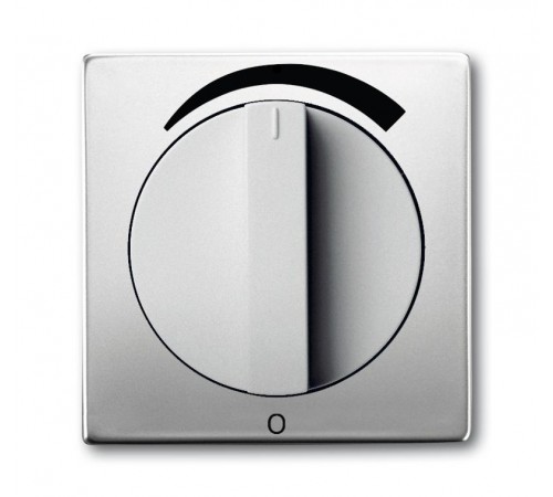 Плата центр. (накладка) с поворотной ручкой для регуляторов громкости WHD, серия solo/future, цвет pure/сталь  1710-0-3812   2CKA001710A3812  ABB