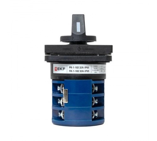 Переключатель кулачковый ПК-1-102 32А 2P "0-1-2-3" IP65  pk-1-102-32-65  EKF