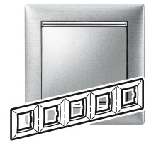 Valena Алюминий матовый Рамка 5-ая гориз  770335  Legrand