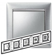Valena Алюминий матовый Рамка 5-ая гориз  770335  Legrand