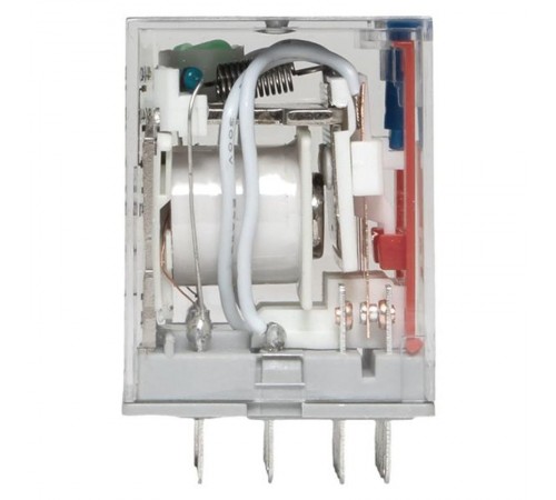 Реле промежуточное с кнопкой и мех. Индикацией RPAt 22/4 5A 110В DC  AVERES rpat-22-4-110DC EKF