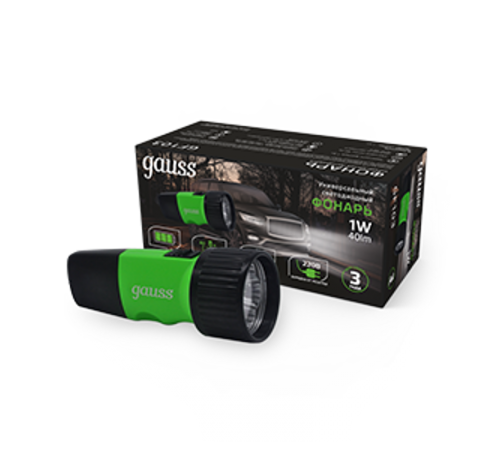 Фонарь ручной GFL103 1W 40lm NI-MH 250mAh LED 1/12/72  GF103  Gauss