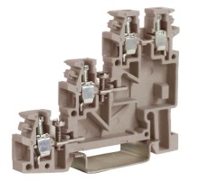 TTLS.2GR, 3 уровневый проходной зажим для сенсоров серый 2,5 кв.мм  ZTL100GR  DKC