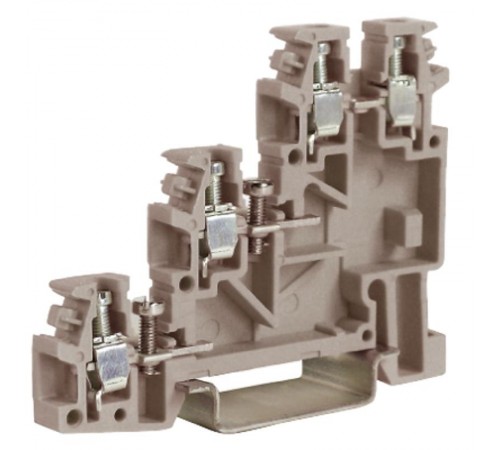 TTLS.2GR, 3 уровневый проходной зажим для сенсоров серый 2,5 кв.мм  ZTL100GR  DKC