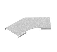 Крышка к углу плоскому плавному 45 град. к лотку 400, толщ. 0,7 мм, Сендзимир цинк, 023640  КУПТП45-400-0,7-R100-СЦ   Ostec