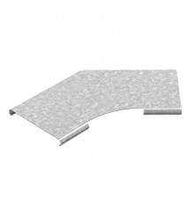 Крышка к углу плоскому плавному 45 град. к лотку 300, толщ. 0,7 мм, Сендзимир цинк, 023630  КУПТП45-300-0,7-R100-СЦ   Ostec