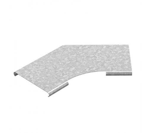 Крышка к углу плоскому плавному 45 град. к лотку 400, толщ. 0,7 мм, Сендзимир цинк, 023640  КУПТП45-400-0,7-R100-СЦ   Ostec