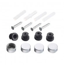 Зеркалодержатель d17 мм без сверления, хром матовый (комплект) - пакет   112588  Tech-KREP