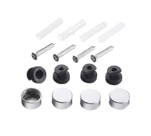 Зеркалодержатель d17 мм без сверления, хром матовый (комплект) - пакет   112588  Tech-KREP