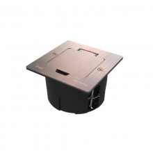 MultiDesk Лючок на 2 модуля IP44 с монтажной коробкой для стены, фальшпола, стола МЕДЬ, тип MDK20  MDK20102CA  SE