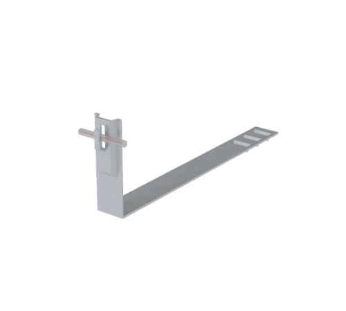 Черепичный держатель регулируемый зажимной для прутка D6-8 мм L430 мм H100 мм TD  CDZ-L430-D6-8 TD  КМ - профиль