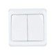 ВЕГА белый Выключатель 2-клавишный 10А ВС10-2-0-ВБ  EVV20-K01-10-DM  GENERICA