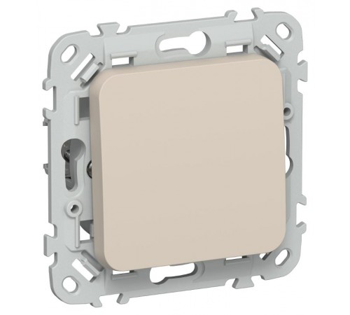 FLITE Выключатель 1-клавишный кнопочный проходной 10А ВС61-2-0-ФлЛ льняной  FI-V18-0-10-1-K88  IEK