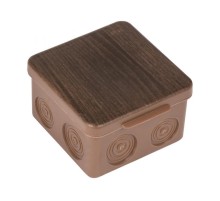 Коробка распределительная КМР-030-035 пылевлагозащищенная без мембранных вводов (80х80х50) тёмное дерево EKF PROxima  plc-kmr-030-035-t  EKF