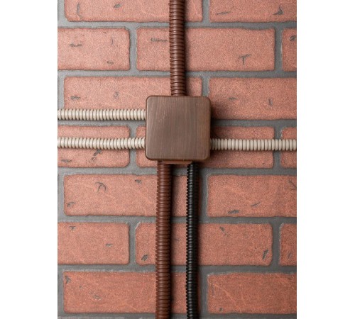 Коробка распределительная КМР-030-035 пылевлагозащищенная без мембранных вводов (80х80х50) тёмное дерево EKF PROxima  plc-kmr-030-035-t  EKF