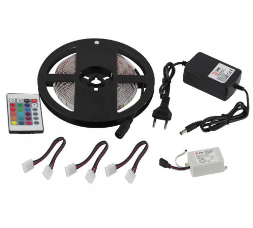 Комплект светодиодной ленты 5050kit-14,4-60-12-IP20-RGB-5m  Б0043067  ЭРА