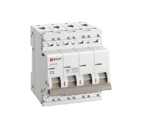 Выключатель автоматический ВА 47-63N 4P 3А (C) 4,5 кА PROXIMA M634403CEKF