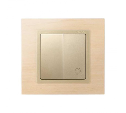 Simon 82 Клавиши (2 шт) с пиктограммой "звонок" для двухклавишного выключателя (проходной + кнопочный), S82,  82027-34  Simon