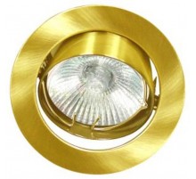 Светильник точечный встраиваемый под лампу DL308 MR16 50W G5.3 золото  15068  FERON