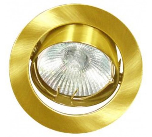 Светильник точечный встраиваемый под лампу DL308 MR16 50W G5.3 золото  15068  FERON