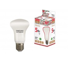 Лампа светодиодная R63 - 5 Вт-230 В -3000 К-E27 Народная  SQ0340-0138  TDM
