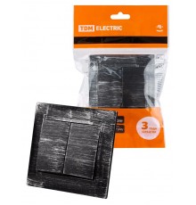 Выключатель на 2 направления 2 кл. 10А старинное серебро "Лама"  SQ1815-0649  TDM