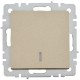 BRITE Выключатель 1-клавишный с индикацией 10А ВС10-1-1-БрШ шампань  BR-V10-1-10-K37  IEK