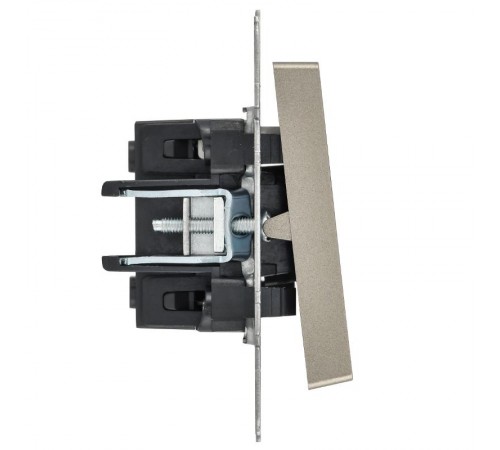 BRITE Выключатель 1-клавишный с индикацией 10А ВС10-1-1-БрШ шампань  BR-V10-1-10-K37  IEK