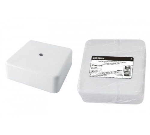 Коробка распределительная КР 50х50х20 о/п белая, IP40, инд. штрихкод  SQ1401-0901  TDM
