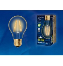 Лампа светодиодная LED-A60-6W/GOLDEN/E27 GLV21GO LED Vintage. "груша", золотистая колба  UL-00002355  Uniel