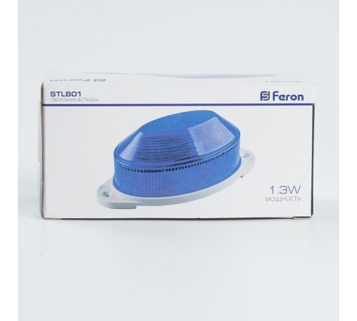 Светильник-вспышка (стробы)  STLB01  IP54 18LED 1,3W синий  29896  FERON