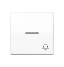 Клавиша для выключателя с окошком для подсветки и символом "звонок"; белая AS591KO5KWW Jung