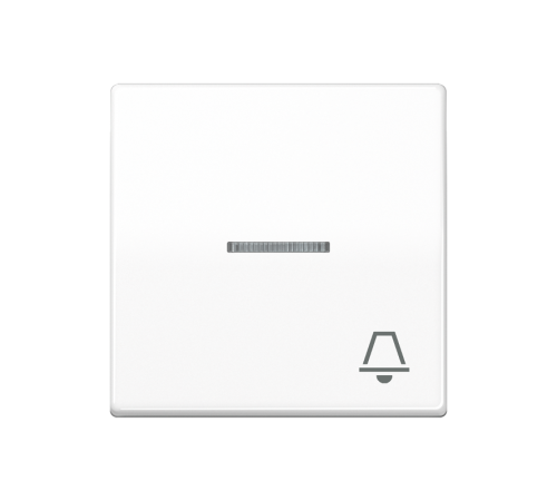 Клавиша для выключателя с окошком для подсветки и символом "звонок"; белая AS591KO5KWW Jung