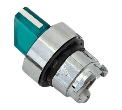 Механизм исполнительный переключателя ХB4 зеленый на 2 положения с фиксацией, с подсветкой с короткой ручкой IP65  XB4BD2FL-G-65  EKF