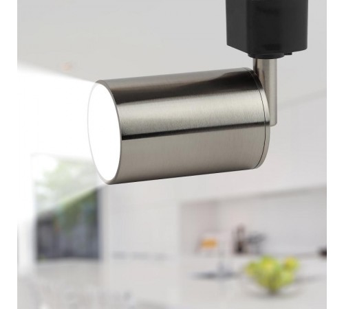 Светильник трековый под лампу TR14-GU10 SN GU10, 55*165 мм, сатин никель  Б0044306  ЭРА