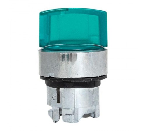 Механизм исполнительный переключателя ХB4 зеленый на 2 положения с фиксацией, с подсветкой с короткой ручкой IP65  XB4BD2FL-G-65  EKF